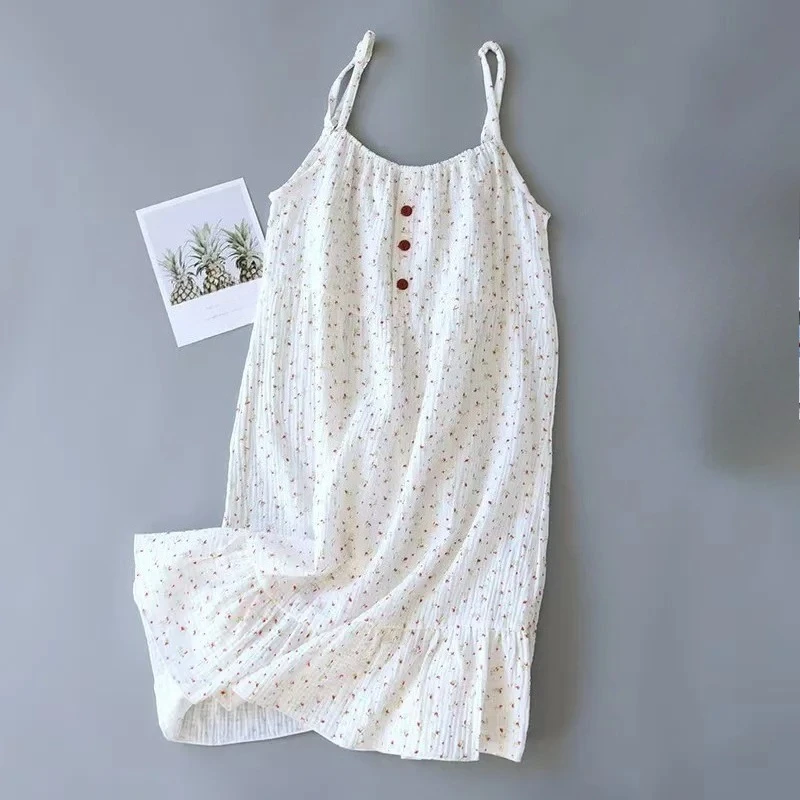 Women's Pajamas Folds Sleepwear Button Down Tops Short Pajama Dress  Pyjama Femme Nightwear Loungewear for Summer