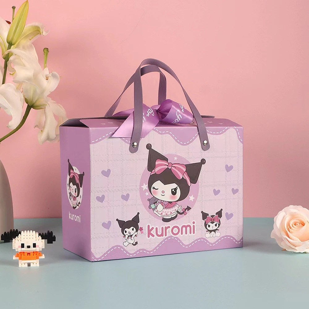 Kawaii Cinnamoroll Kuromi Melody Gift Box Gift Paper Packaging Souvenir Sanrios Anime Cartoon High End Wedding Gift Box Birthday