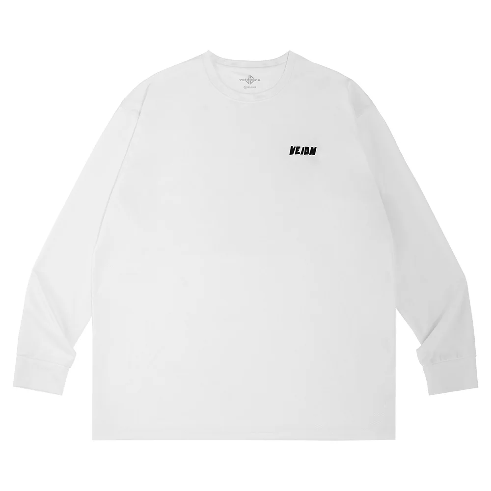 Veidoorn الخريف رجل سريعة الجافة طويلة الأكمام تي شيرت تنفس الرطوبة فتل تجريب أعلى رياضي قاعدة طبقة قميص للجري