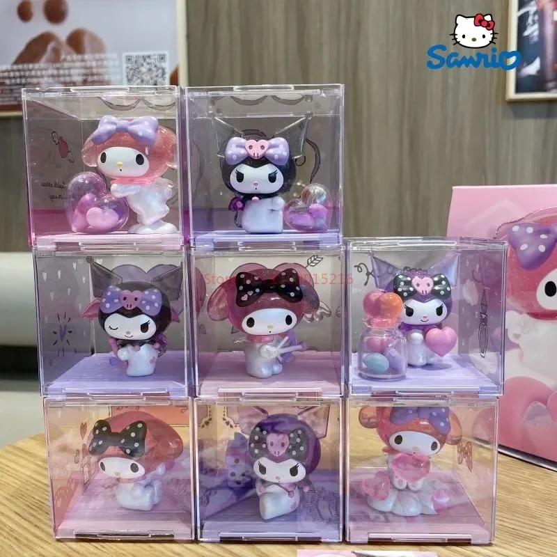 Sanrio Blind Box Characters Romantic Heart Series Kuromi Melody Ornament Cartoon Peripheral Desktop Decorative Ornaments Gifts