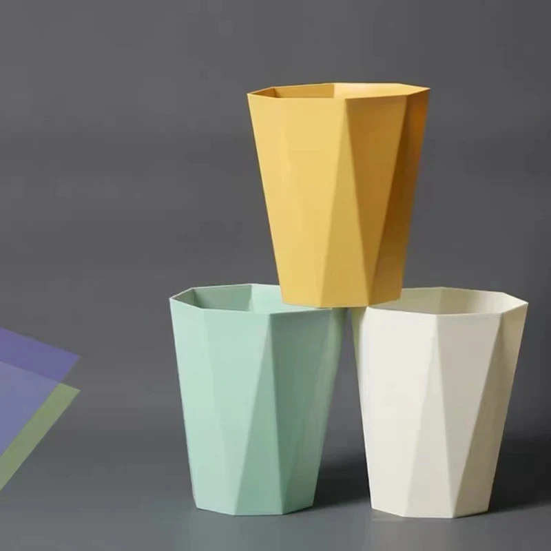 

Household Trash Can Open Trash Basket Large-capacity Plastic Basket Toilet Paper Basket for Bathroom Bedroom Kitchen Office