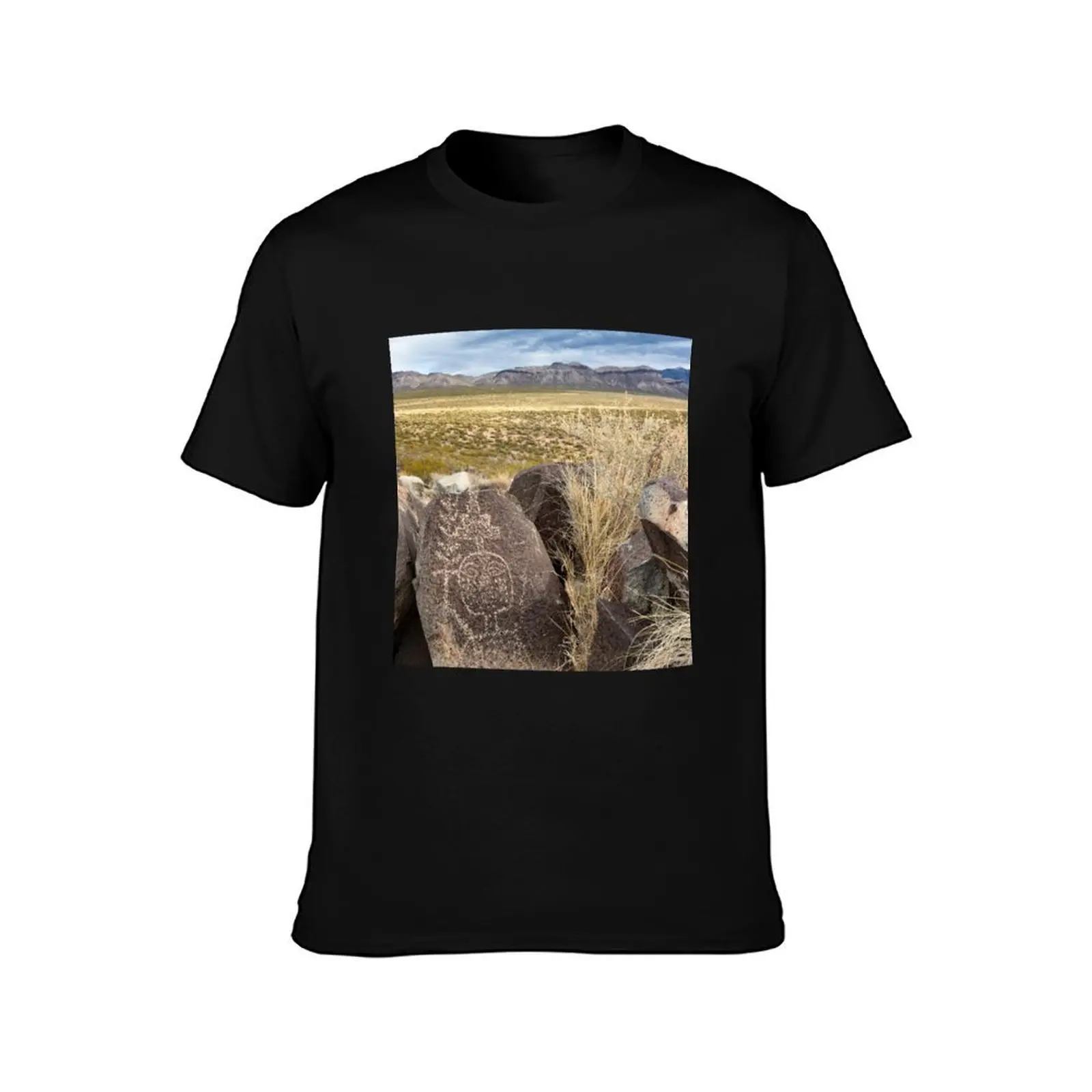 Jornada Anthropomorph with Cloud Terrace and Plant Stalk T-Shirt Summer Casual Cotton Tee Oversized Streetwear Tops