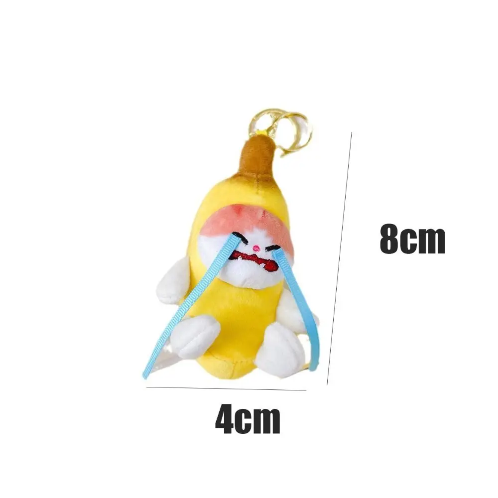 Banana Cat Doll Crying Banana Cat Breloczek do kluczy Plush Crying Banana Cat Doll Pendant Sad Stuffed Doll Crying Banana Breloczek do kluczy