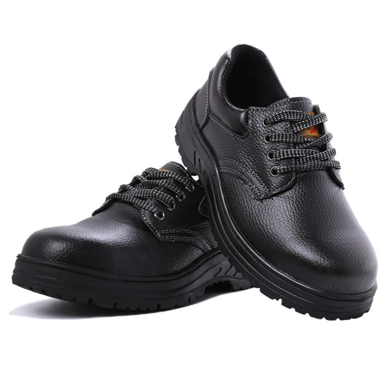 Labor protection shoes Microfiber leather Breathable Anti impact puncture Wear-resistant anti slip Low top safety Protective