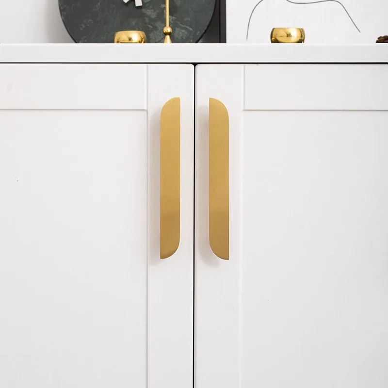 Creative Handles for Furniture Gold Light Luxury Wardrobe Pulls Simple Solid Brass Cabinet Handle Cupboard Door Knobs