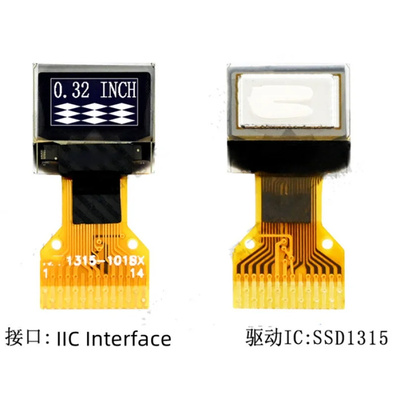 Pantalla OLED Blanca IPS de 0,32 pulgadas Y 14ต้นสน I2CInterface 60x32 SSD1315
