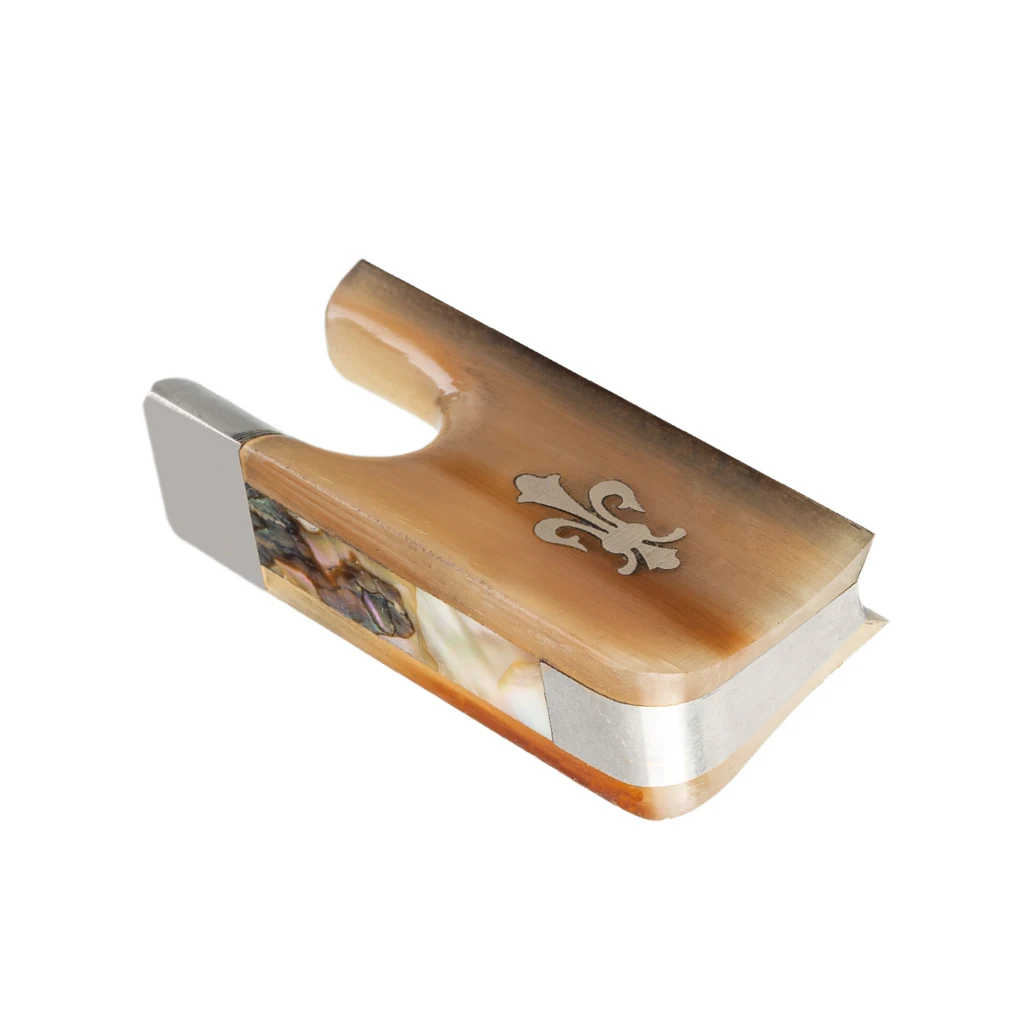 LOOK 4/4 Full Size Violin Bow Frog Pearl Eye Ox Horn Bow Frog