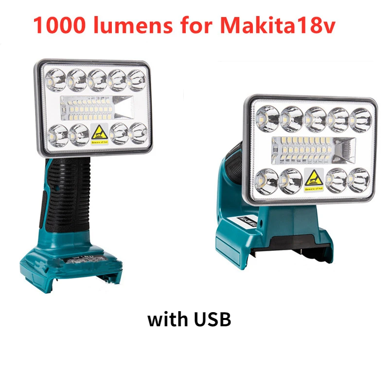 

3inch 5inch LED Lamp Work Light Flashlight for Makita BL1430 BL1830(NO Battery,NO Charger)Lithium Battery USB Outdoor Lighting