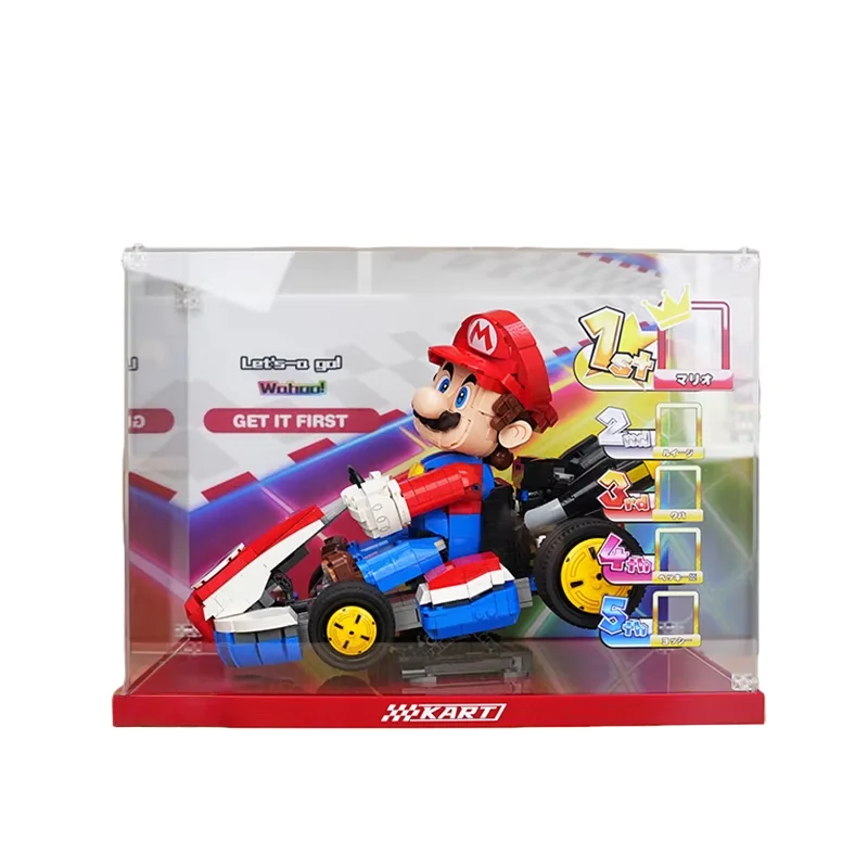 New Acrylic Dustproof Display Box for lego 72037 Standard Kart Display Case Storage Box Organizer(Lego Set not Included)