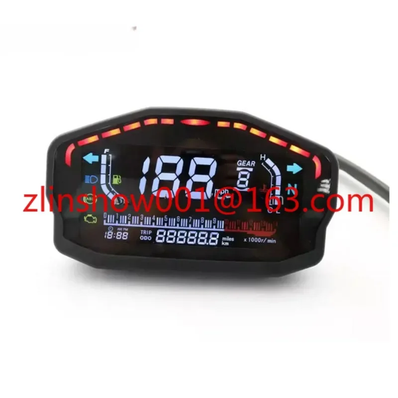 12V Universal 600cc 4 cylinder ABS LCD Digital Tachometer tablero para moto Speedometer Odometer Waterproof Motorcycle Meters