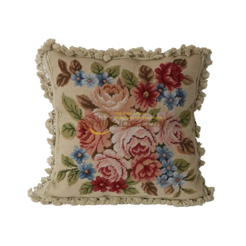 Ethnic woven throw pillow embroidered throw pillow needlepoint American Baroque soft outfit retro court collection