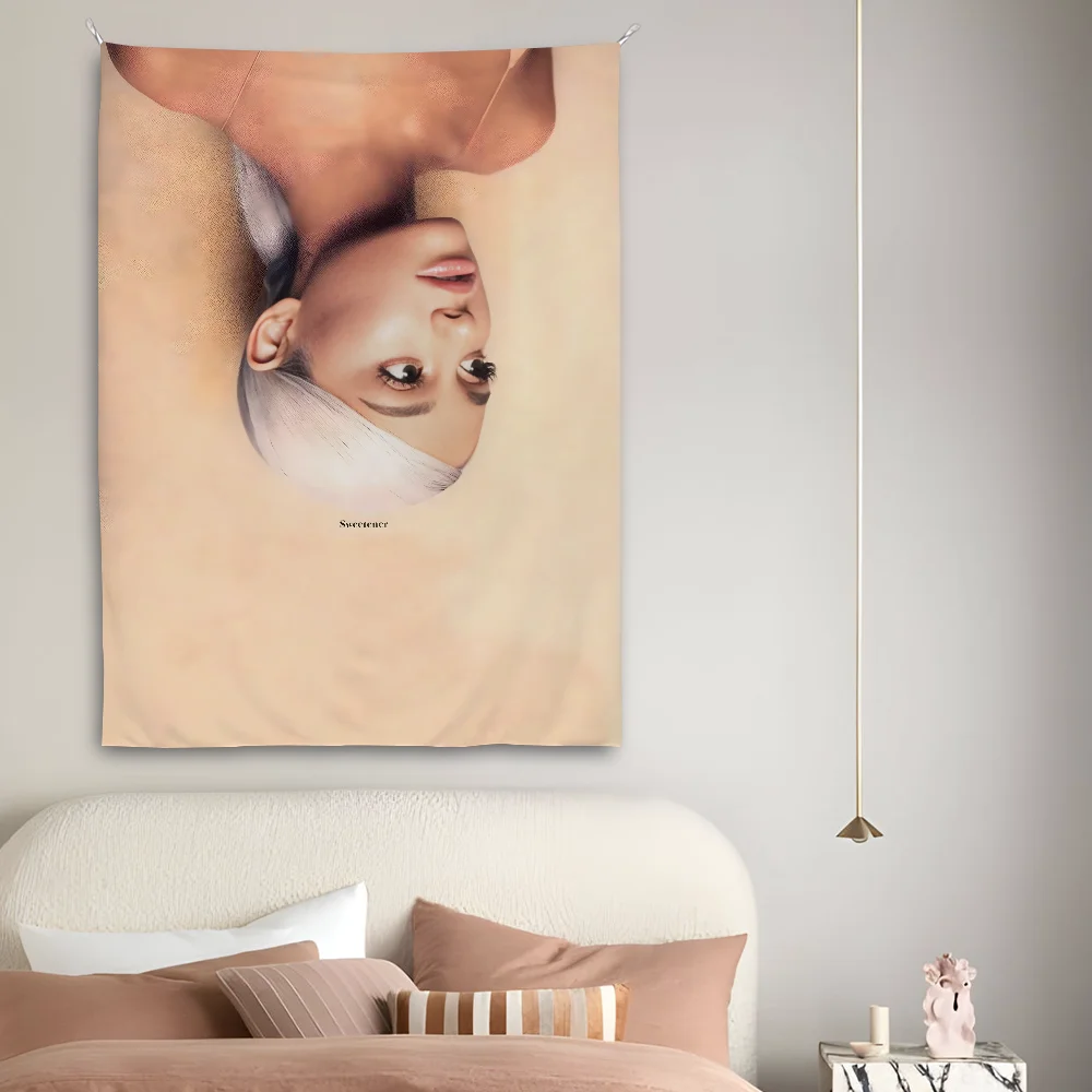 A-Ariana G-Grande Singer Retro Tapestry Perfect For Home&Living Bedroom Decor Wall Art Backdrop Banner