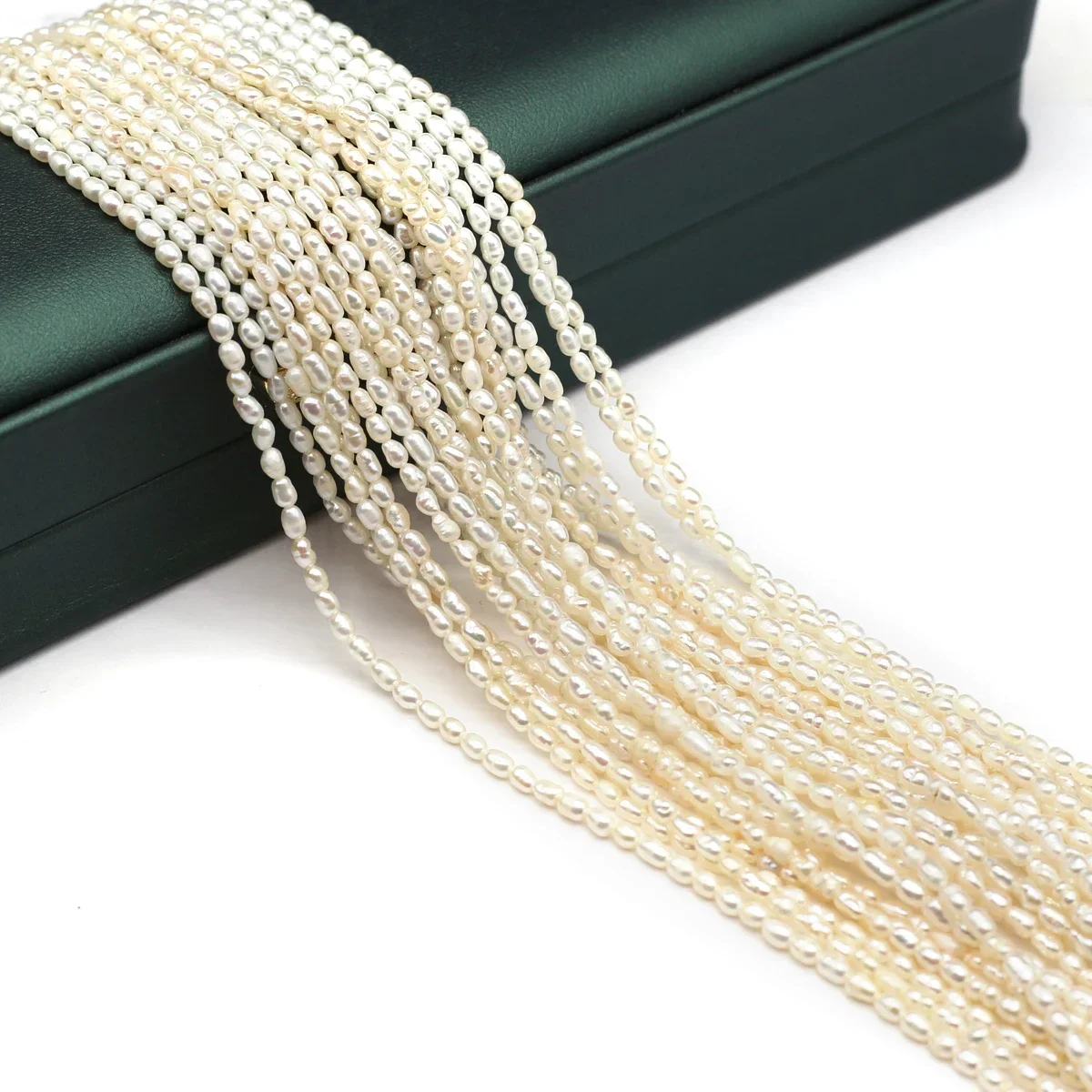 

1string Natural Freshwater Cultured Pearl Rice Shaped Beads Charms for DIY Women Men Necklace Bracelets Jewelry Making Accessory