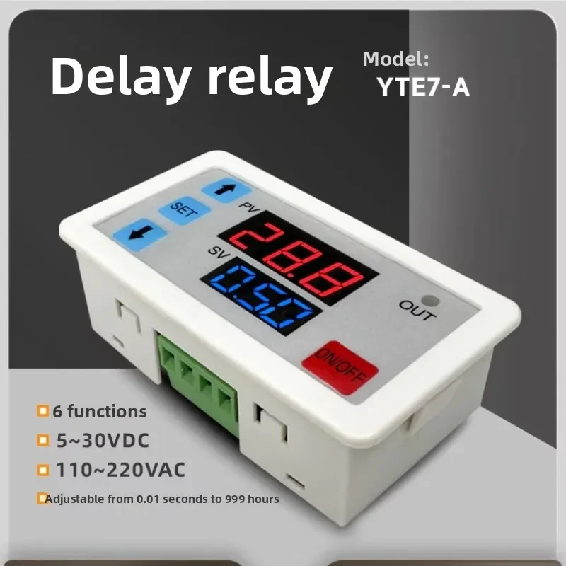 NF Delay time relay, module infinite loop, dual digital display, multi-function, embedded timer 12v24v220v