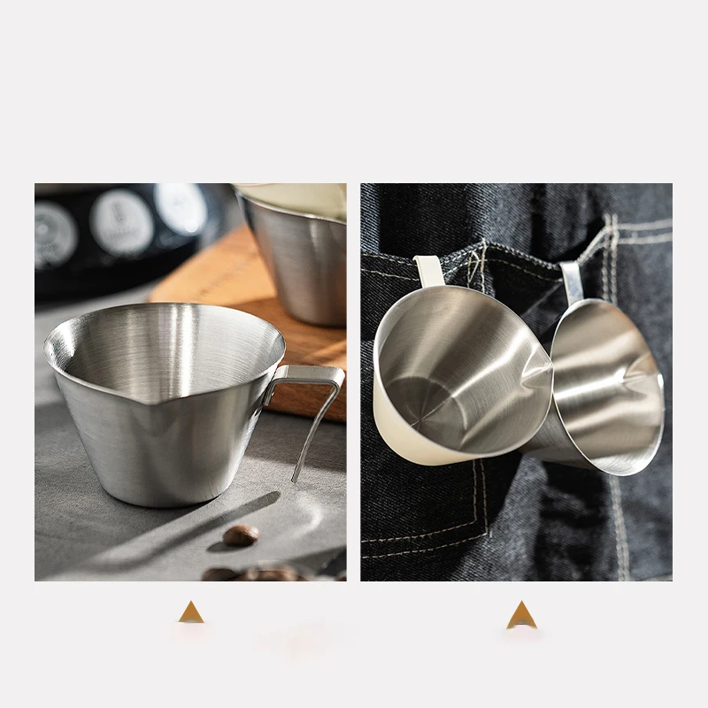 100 ML Coffee Extraction Cup Portable Measuring Cups with Scale Household Office Stainless Steel Ounce Cup Kitchen Tableware