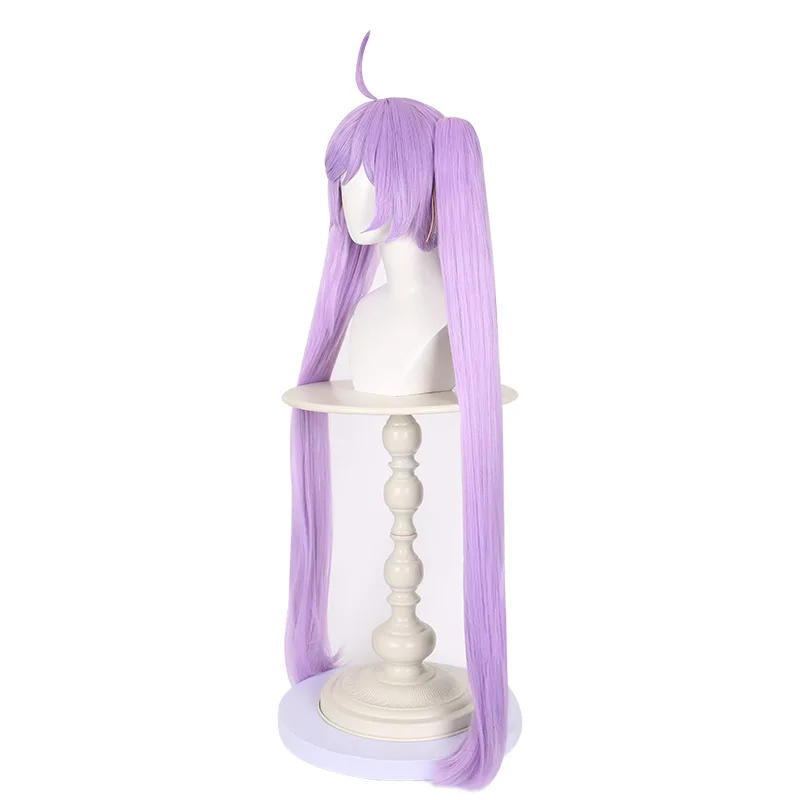 Long Synthetic Twin Ponytail Wig with Natural Scalp Top, Mi-Ku Inspired Cosplay Hair, Festival Costume Party Anime Wigs