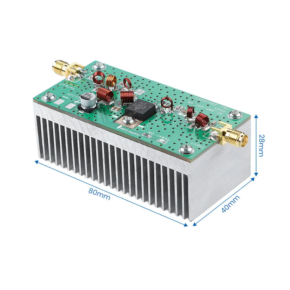 6W High-Frequency Power Amplifier 88-108MHz FM Radio Transmitter RF Amateur Radio Amplifier(C1971  2SC1971)