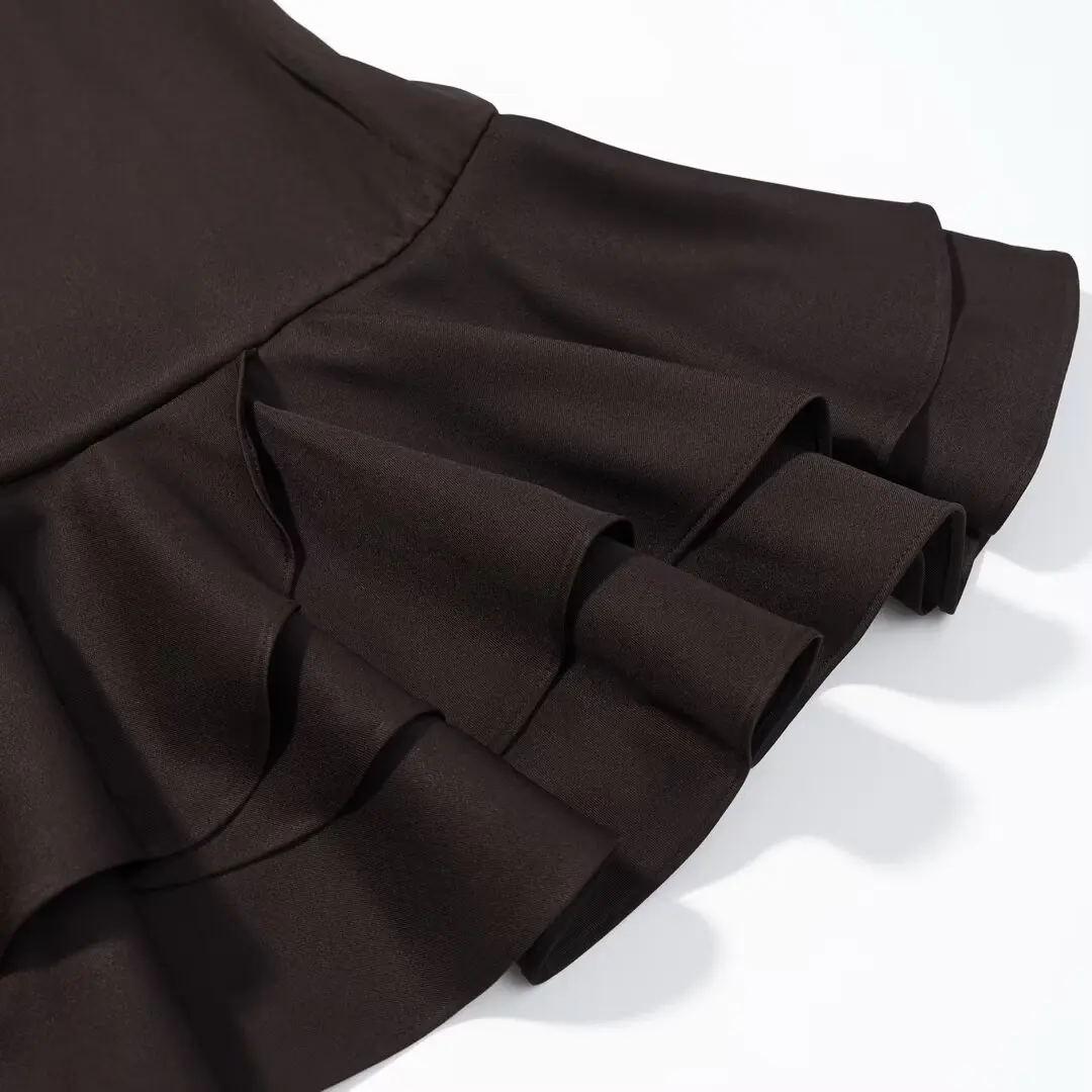 JNLEAOG Outono Novo ort Camadas Decorativas Dr Ele Faion Roupas Femininas Corte Reto Slim Fit Casual Fibra de Poliéster