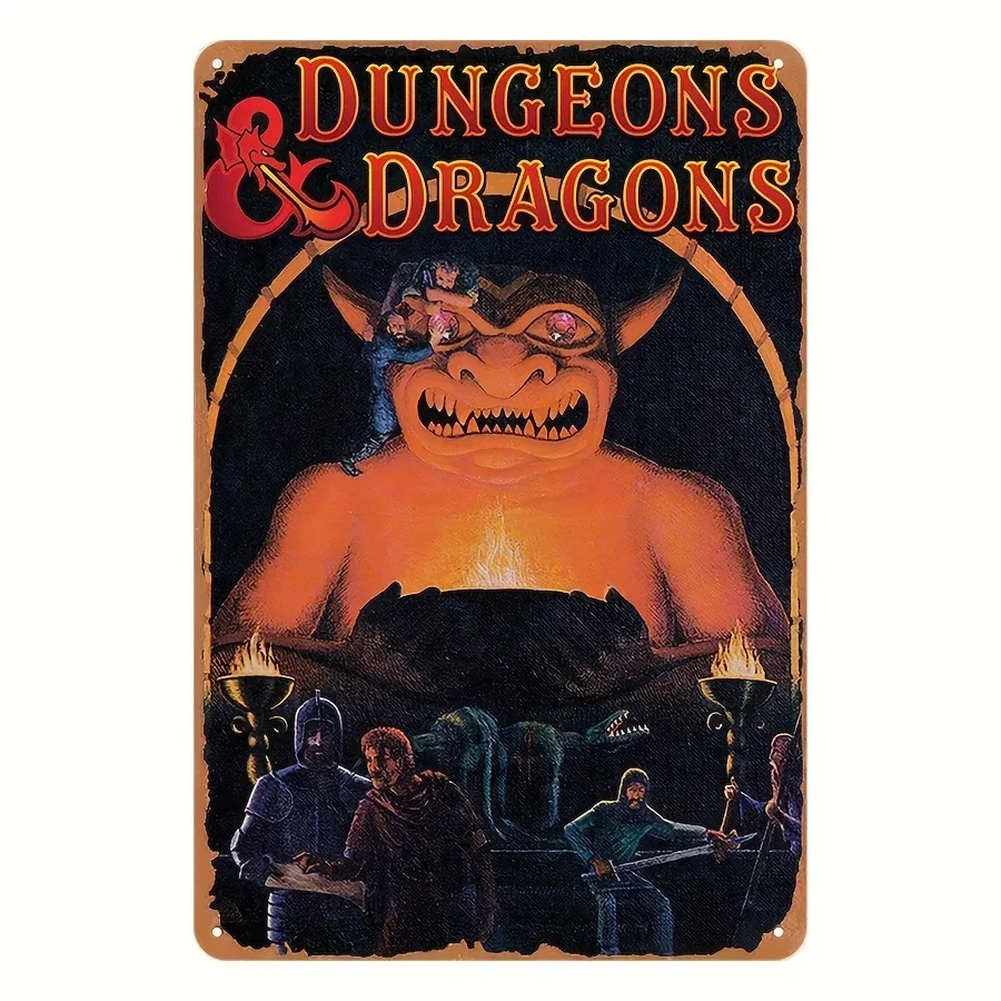 

Vintage Iron Wall Art - Classic & Dragons Decorative Plaque Multipurpose, No Electricity Needed, es, Rustic Metal Sign for Hom