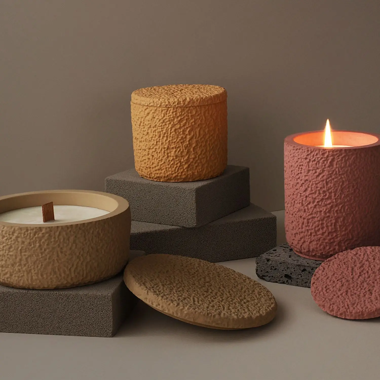 Zement Tasse Silikon Form DIY Kristall Epoxidharz Lava Unregelmäßige Mit Deckel Form Gips Kerze Tasse Dekoration Spiegel Formen