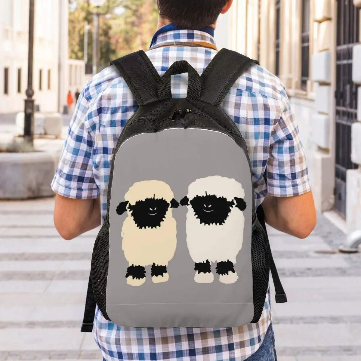 حقيبة ظهر Valais Black Nose Sheep Friends رائجة البيع حقيبة نهارية ذات سعة كبيرة للأطفال حقيبة كتب مدرسية حقائب كتف للرجال والنساء