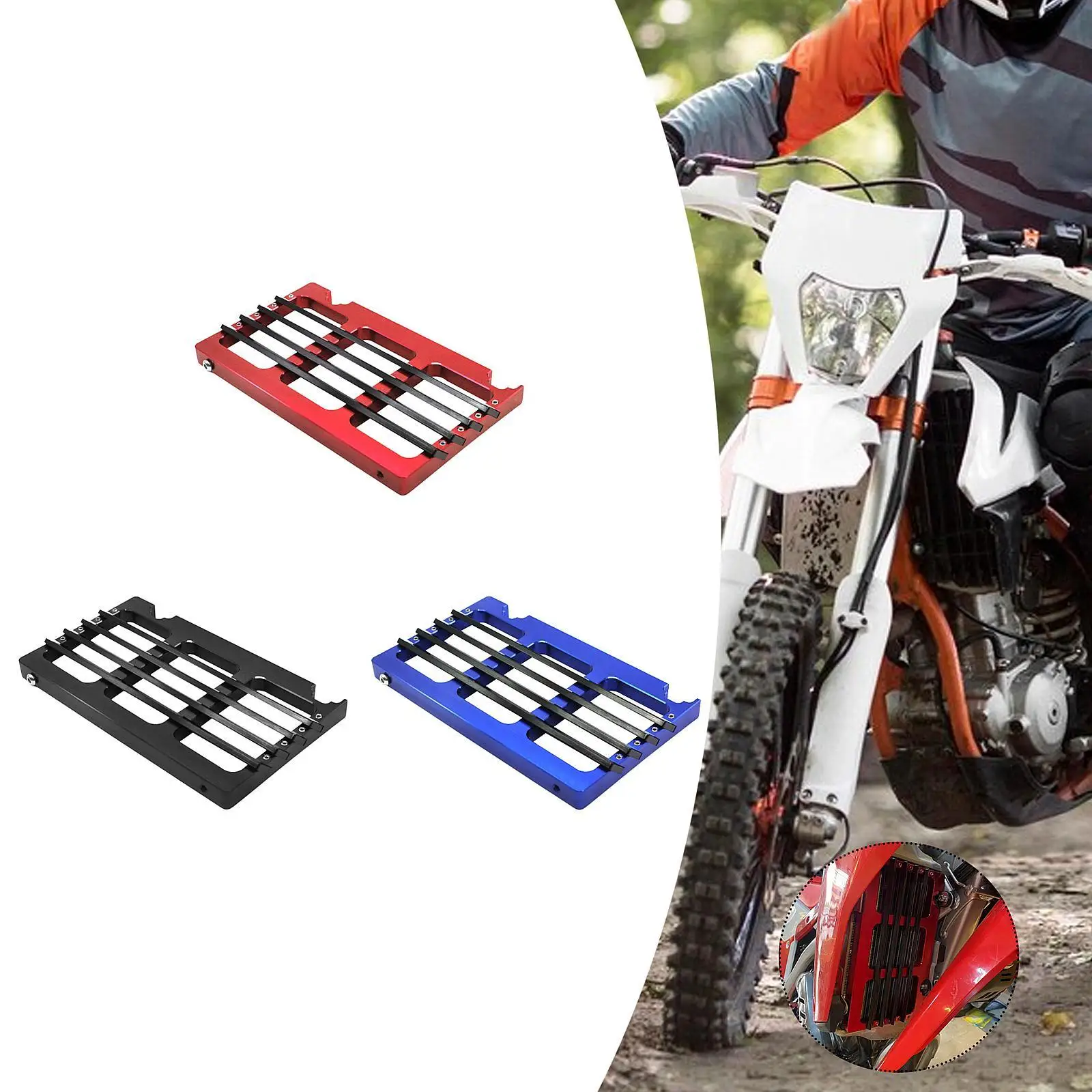 

Motorcycle Radiator Grille Guard Cover Cooling Protection Replacement Sturdy Spare Part Water Tank Protector for Crf250L