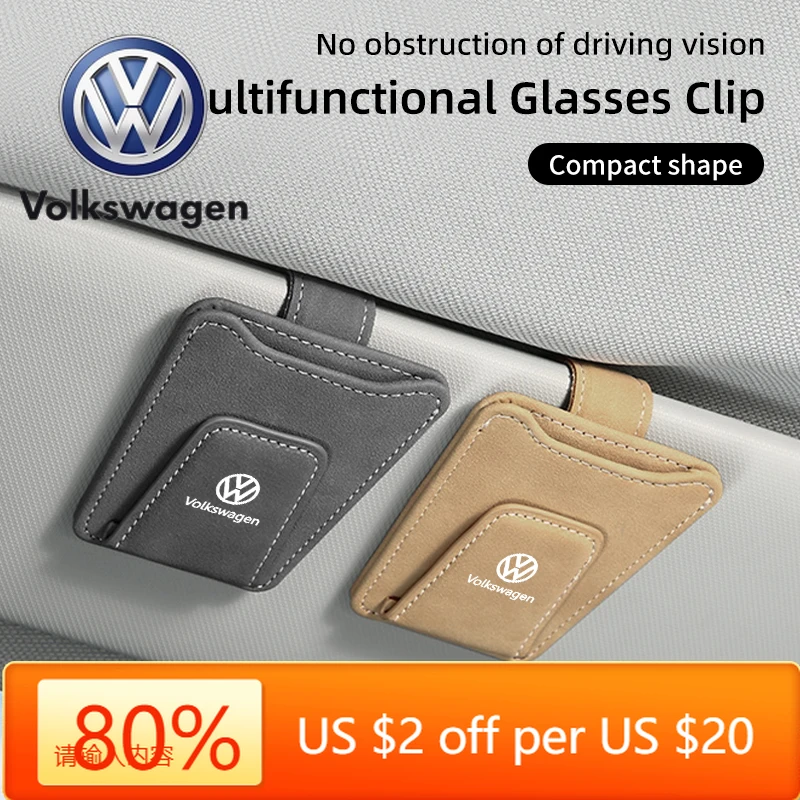 

Горячие эмблемы, автомобильный солнцезащитный козырек, зажим для очков, магнитная карта, органайзер для хранения очков для Volkswagen VW Golf 4 6 7 GTI Tiguan Passat
