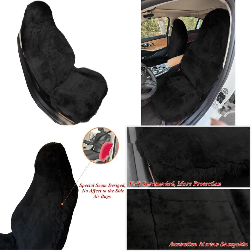 

Чехол на сиденье из овчины, чехол на автомобильное сиденье из натуральной австралийской овчины, универсальный крой, полное покрытие, пушистый, короткая шерстяная бухта для сиденья