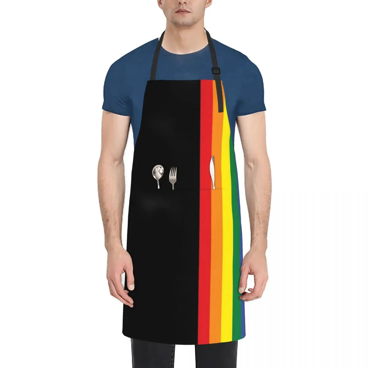 

Rainbow Pride LGBT Strip Apron For Women Kitchen women's work Apron