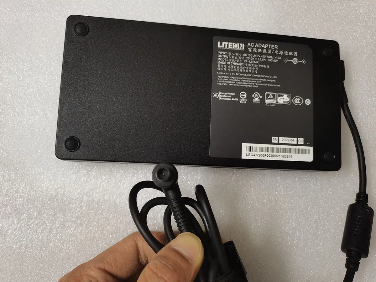 Imagem -02 - Genuíno Liteon ac Adaptador Carregador de Alimentação Cabo Pa130101 20v 15a 330w 7.4*5.0 mm Ponta Novo