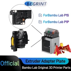 For Bambu Lab P1 Series Extruder Dual Gears Extrusion Motor Hardened Steel with Hotend Kit For P1P/P1S 3D Printer Parts