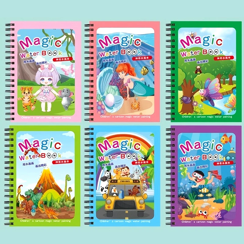 Montessori Toys Magic Water Drawing Book Reusable Coloring Book Sensory Early Education Painting Drawing Toys for Children