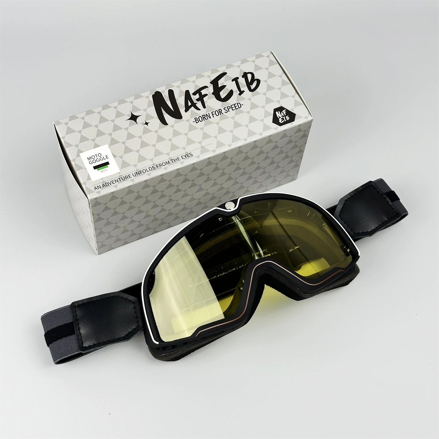 Biker Retro Motorradbrille Brille Vintage Moto Klassische Brille für Pilot Style Steampunk ATV Bike Kupferhelm