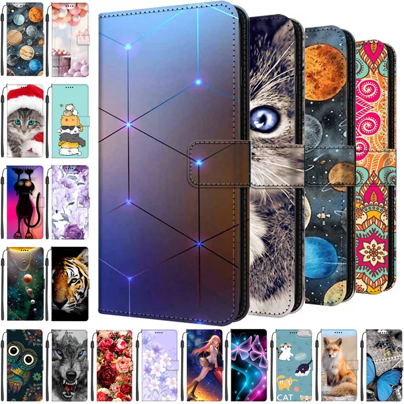 

Flip Stand Leather Case For Samsung A05s A05 Cover Wallet Book Fundas for Galaxy A55 5G Cartoon Holder Shell for Galaxy A55 A05s