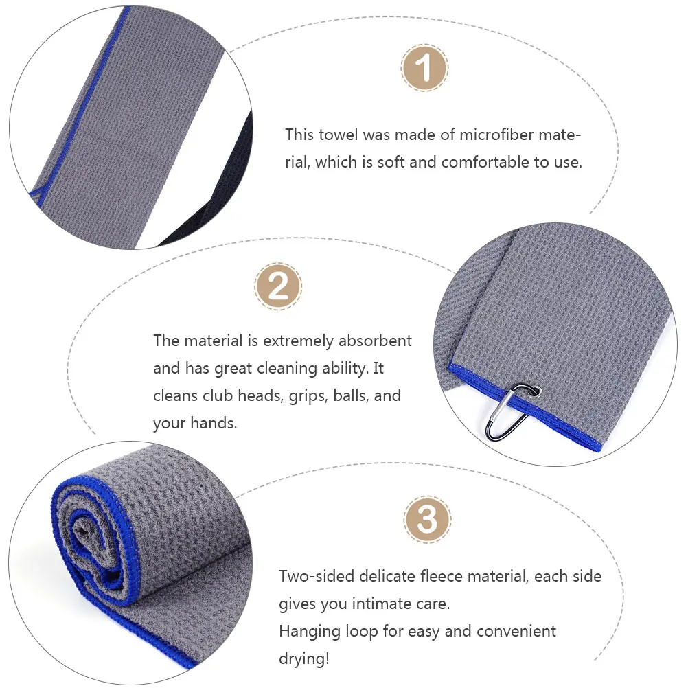 Toalla de gofre de secado rápido para gimnasio con gancho, toallas de piscina pequeñas para hombres