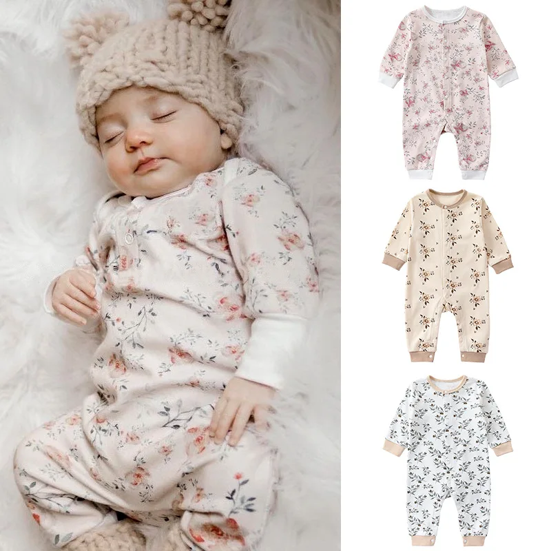 

0-24M Newborn Kid Baby Boy Girl Autumn Winter Clothes Long Sleeve Baby Romper Print Casual Jumpsuit New Born Outfit