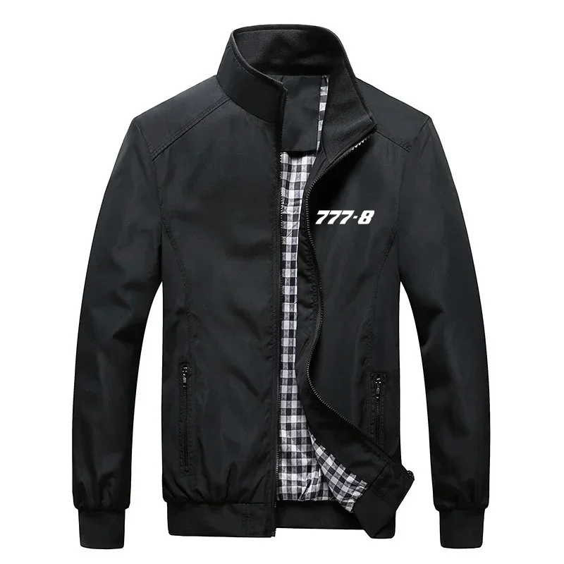 

The 777-8 Spring Autumn Aviation Pilots Plaid Lightweight Windbreakers Flight Men Jackets Coats