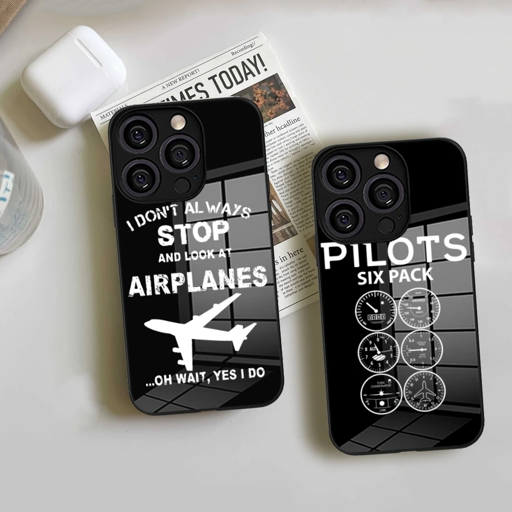 

Airplane Pilot Epaulette Phone Case Tempered Glass For IPhone 16 Promax 15 14 Pro 13 12 11 plus X XS XR phone case