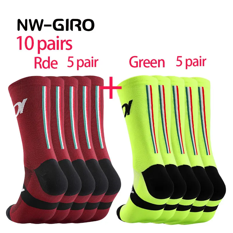 10 Paar Fahrradsocken für Herren, Krankenschwester, Kompression, Radfahren, für Damen, MTB-Schutzsocken, Strümpfe, Sportgriff, Barre-Socken – Detail 9