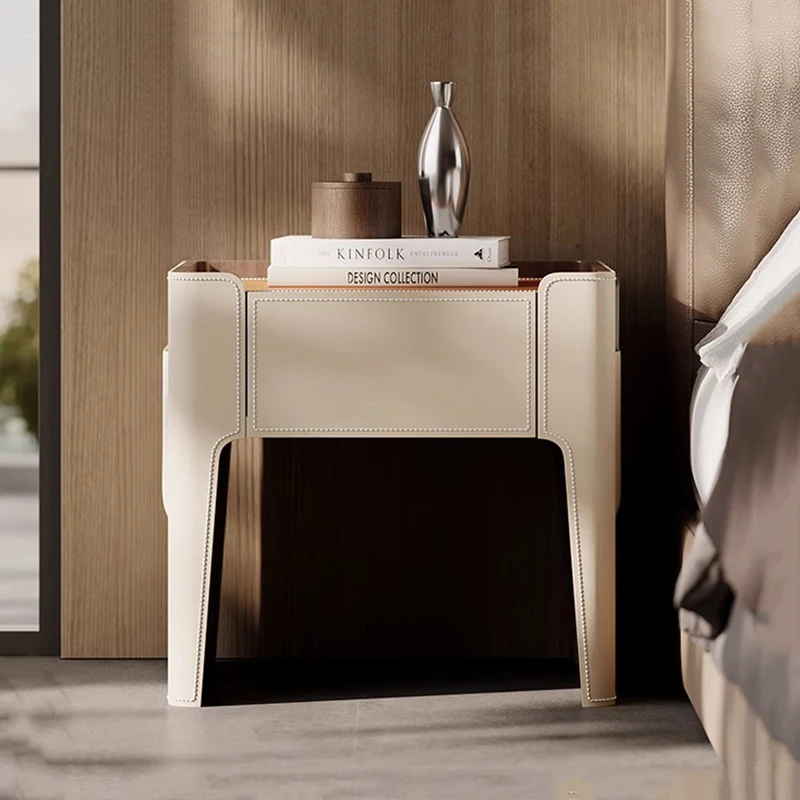 Modern Aesthetic Nightstand Minimalist Design Classic Trendy Nightstand Premium Storage Mesitas De Noche Bedroom Furniture