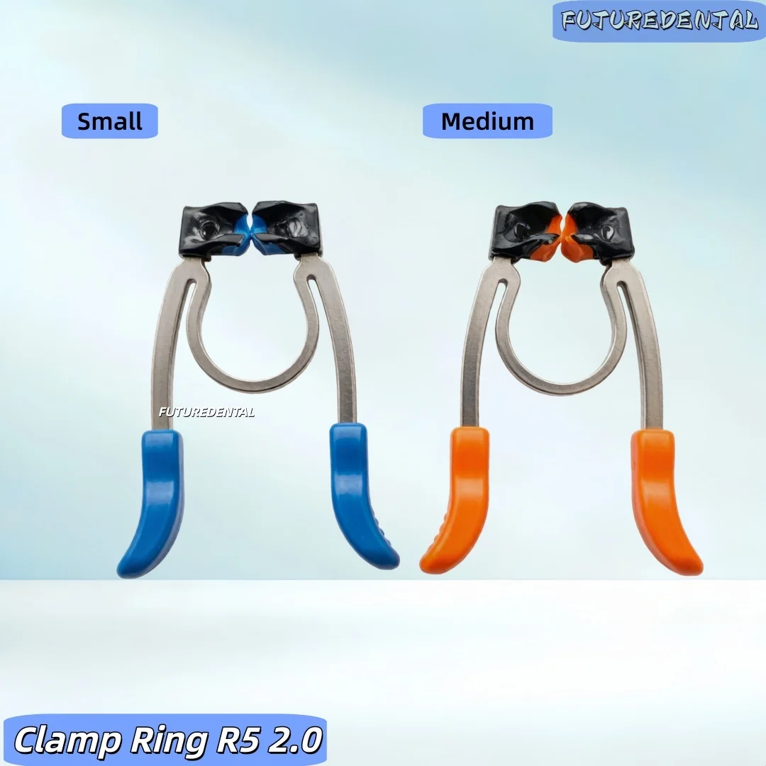 Dental Dam Clamp Ring R5 2.0 Titanium Alloy For Tooth Isolation Restorative Dentistry High Strength Spring Clamp Small & Medium