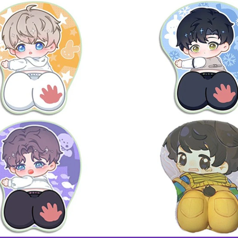 

Love and Deepspace Cute Q-version Rafayel Xavier Zayne high appearance level 3D silicone mouse pad wrist guard wrist pad office