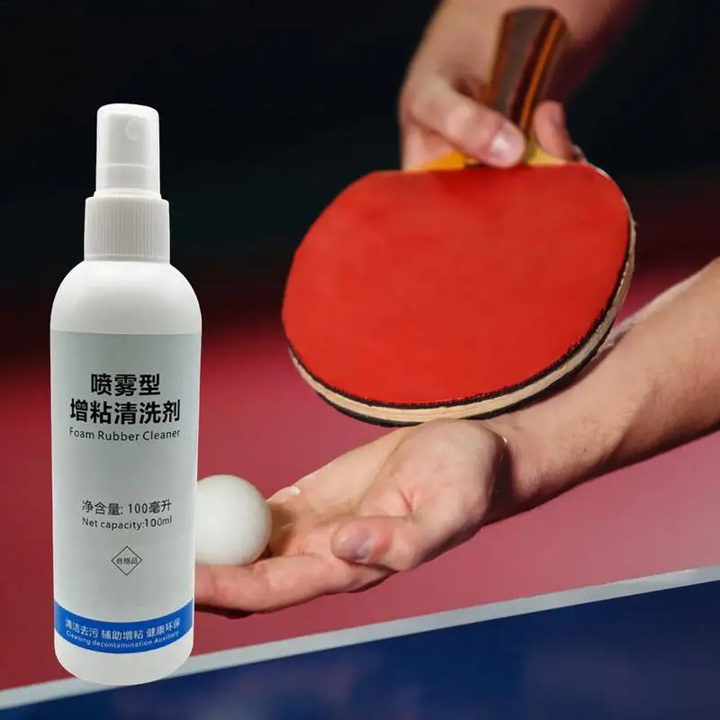 Table Tennis Racket Cleaner Table Tennis Rubber Cleaning Agent Portable Bat Racket Cleaning Spray Table Tennis Rubber Degreaser