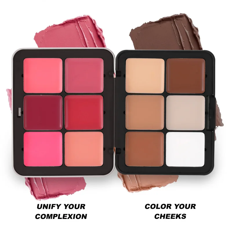HANDAIYAN 12 - Color Blush Palette: Matte Contour, Highlighter & Blush in One, Creates Natural - looking Makeup