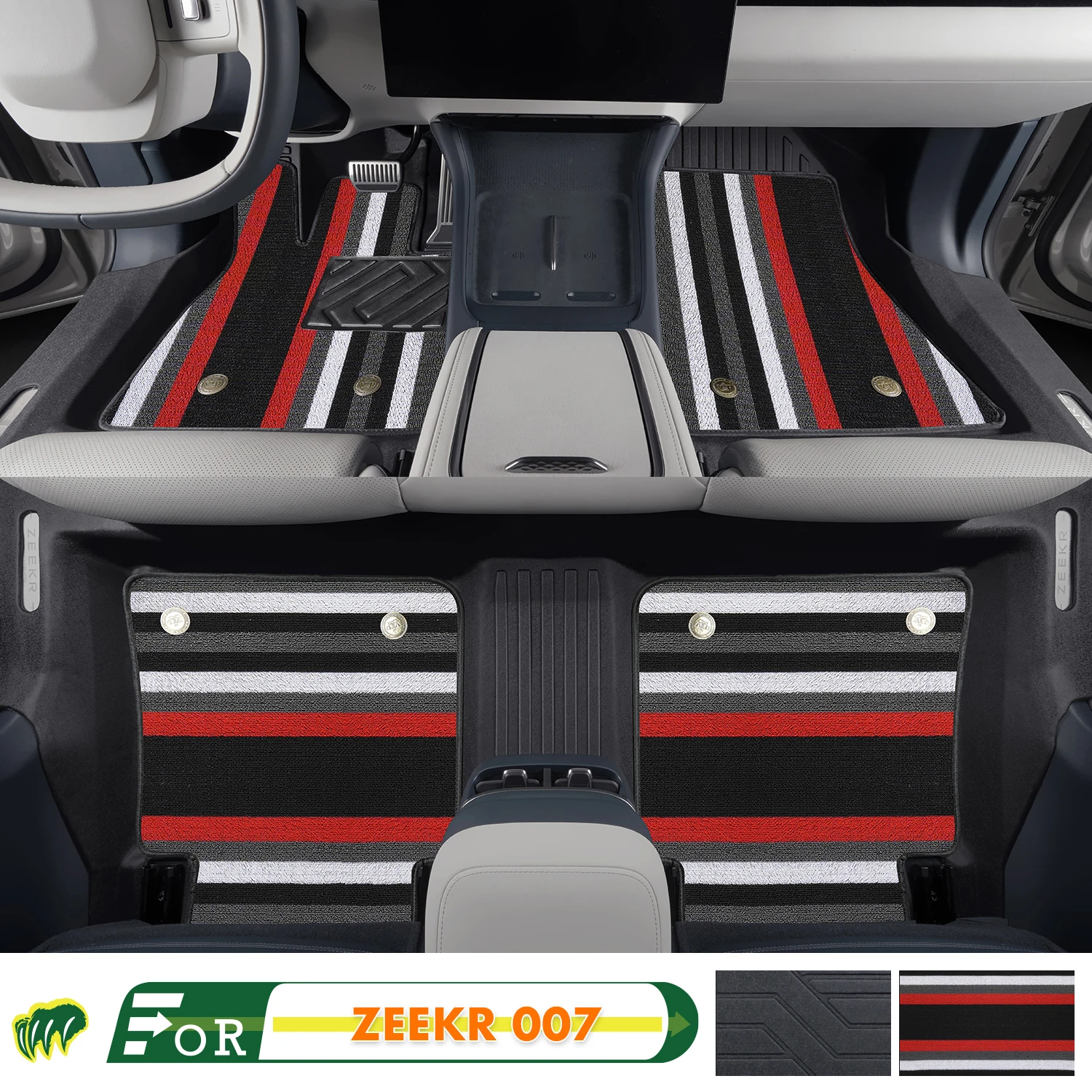 Left-hand Drive Car Floor Mat For ZEEKR 007 2024 Full Surround Foot Mat Automotive Floor Mat Interior Floor Liner