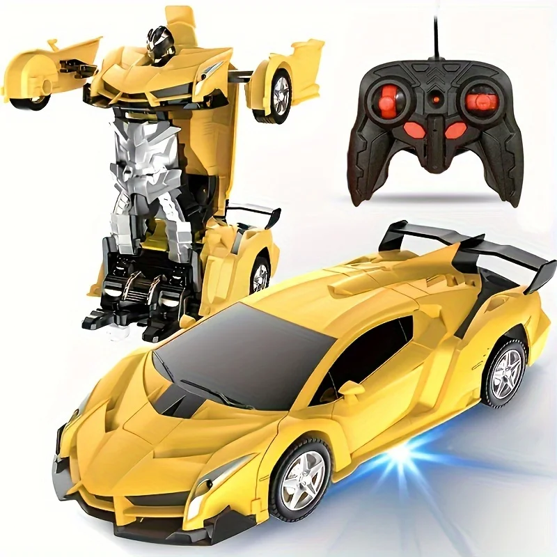 Remote Control Transforming Robot Car with One-Button Deformation,360 Degree Rotation, Drifting Function Christmas Birthday Gift