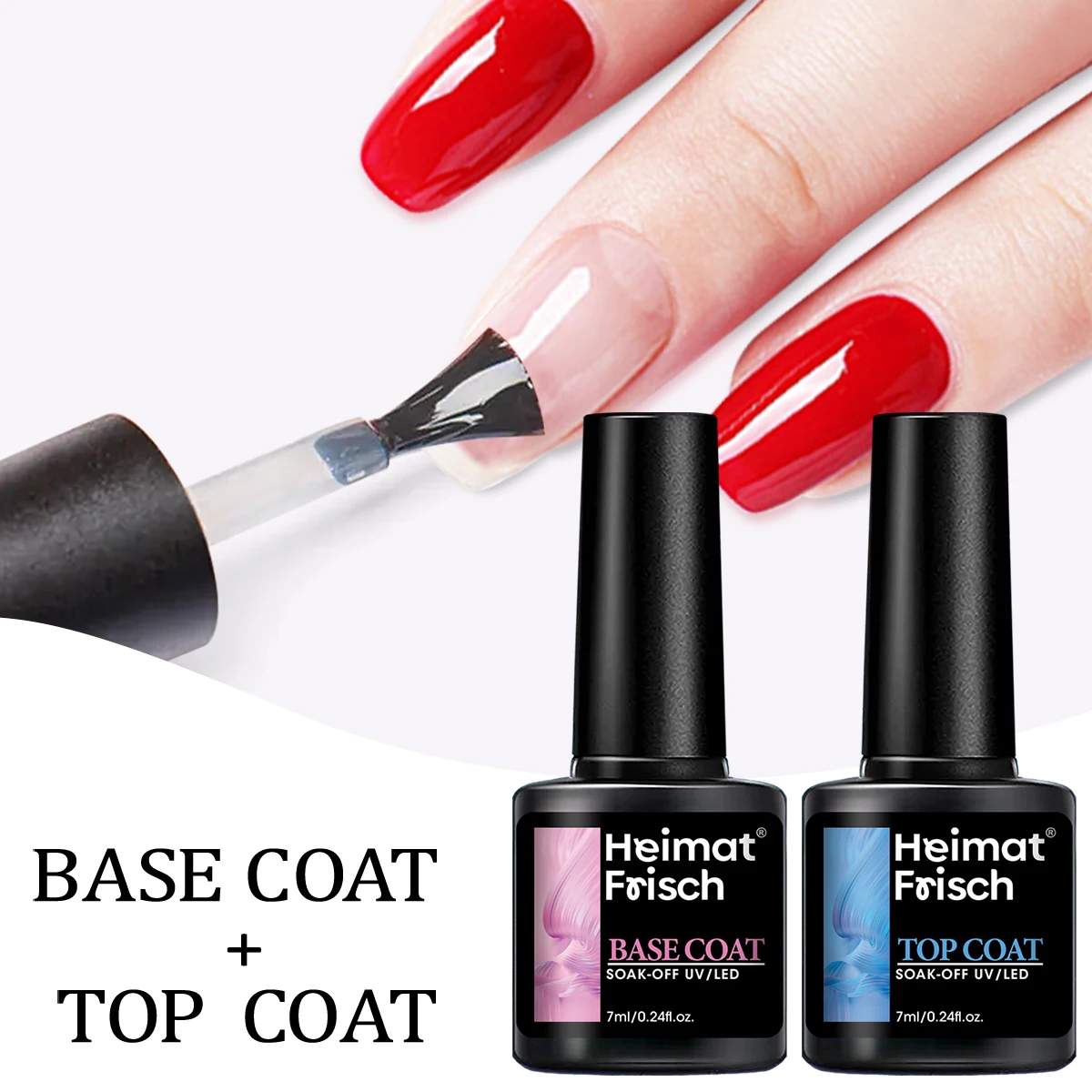 Gel polido e fosco com revestimento superior e inferior com efeito brilhante duradouro, esmalte de imersão, sem álcool, presente perfeito para