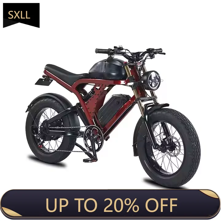 

SXLL Factory Customizable Electric Bike 1500 Watts Powerful Double Suspension Snow Bike Aluminum Frame 7 Speed Fat Tie Ebike