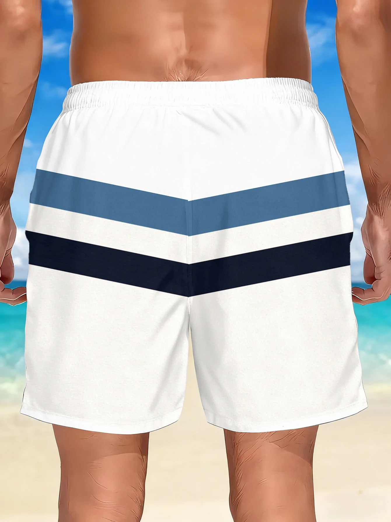 Men's Quick-dry Swim Trunks with a Vibrant Red and Black Geometric Print Casual Perfect for the Beach, Pool, Gym, and Outdoor