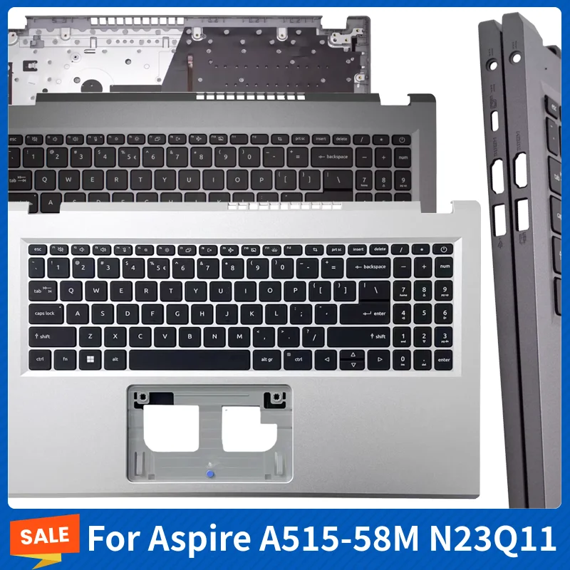 

Для Aspire A515-58M A315-510P A315-24P N23Q11 N23C3 новый ноутбук с подсветкой клавиатуры, упор для рук, верхняя крышка компьютера, запасные части